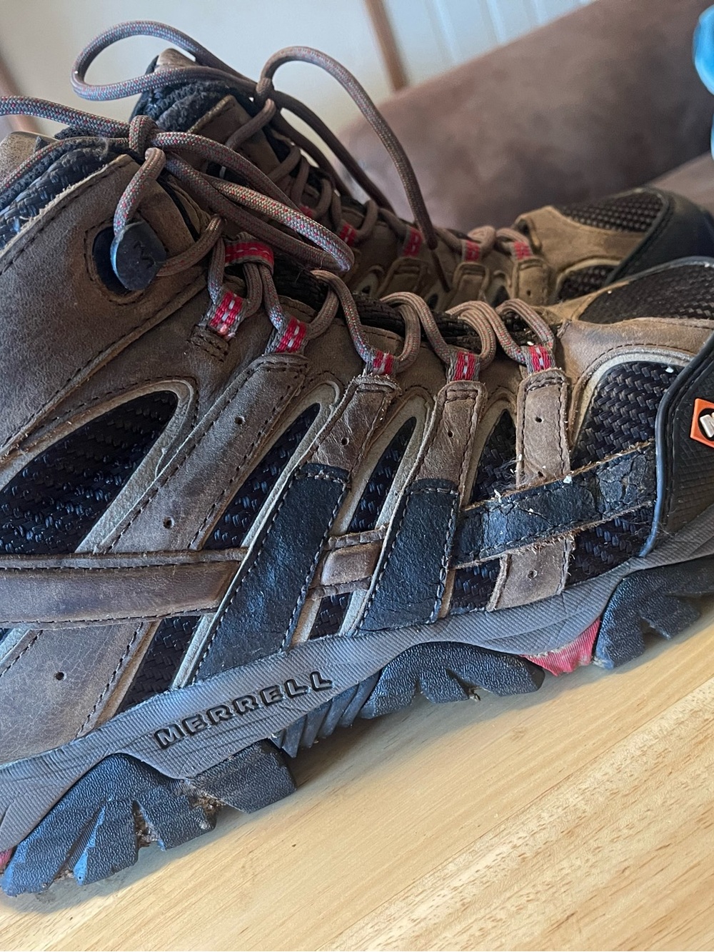 Merrell Moab 8 M Waterproof Composite Toe, Woman’s Work Boots Brown/Geranium
